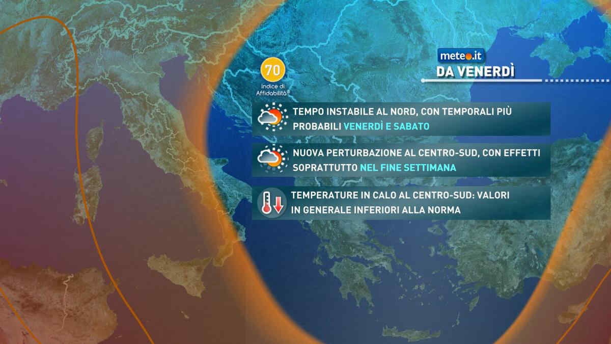 Meteo, atmosfera instabile fino al weekend del 25-26 maggio: la tendenza