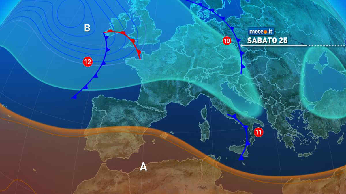 Meteo 25 maggio: pioggia da Nord a Sud. Rischio di fenomeni intensi