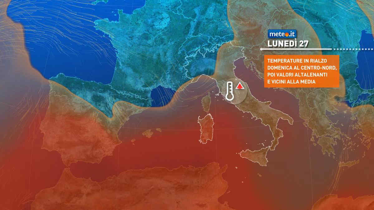 Meteo: fase instabile no stop. A inizio settimana ancora piogge: la tendenza meteo