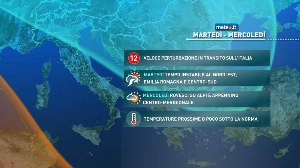 Meteo: tra martedì 28 e mercoledì 29 ancora temporali. I dettagli