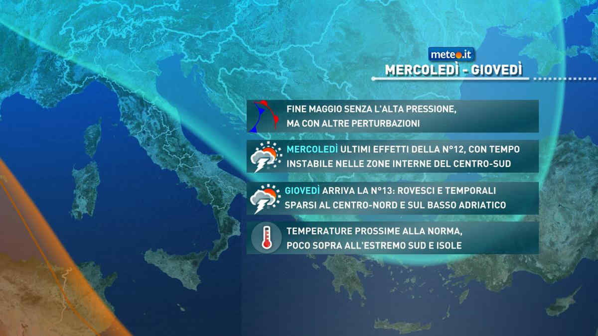 Meteo: forte maltempo nei prossimi giorni. Le zone a rischio nubifragi