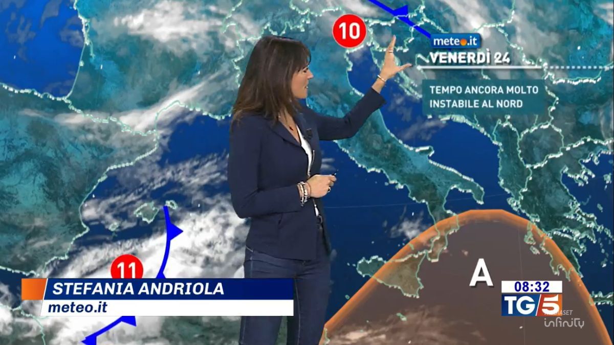 Meteo: venerdì 24 e sabato 25 con piogge e temporali, anche al Sud