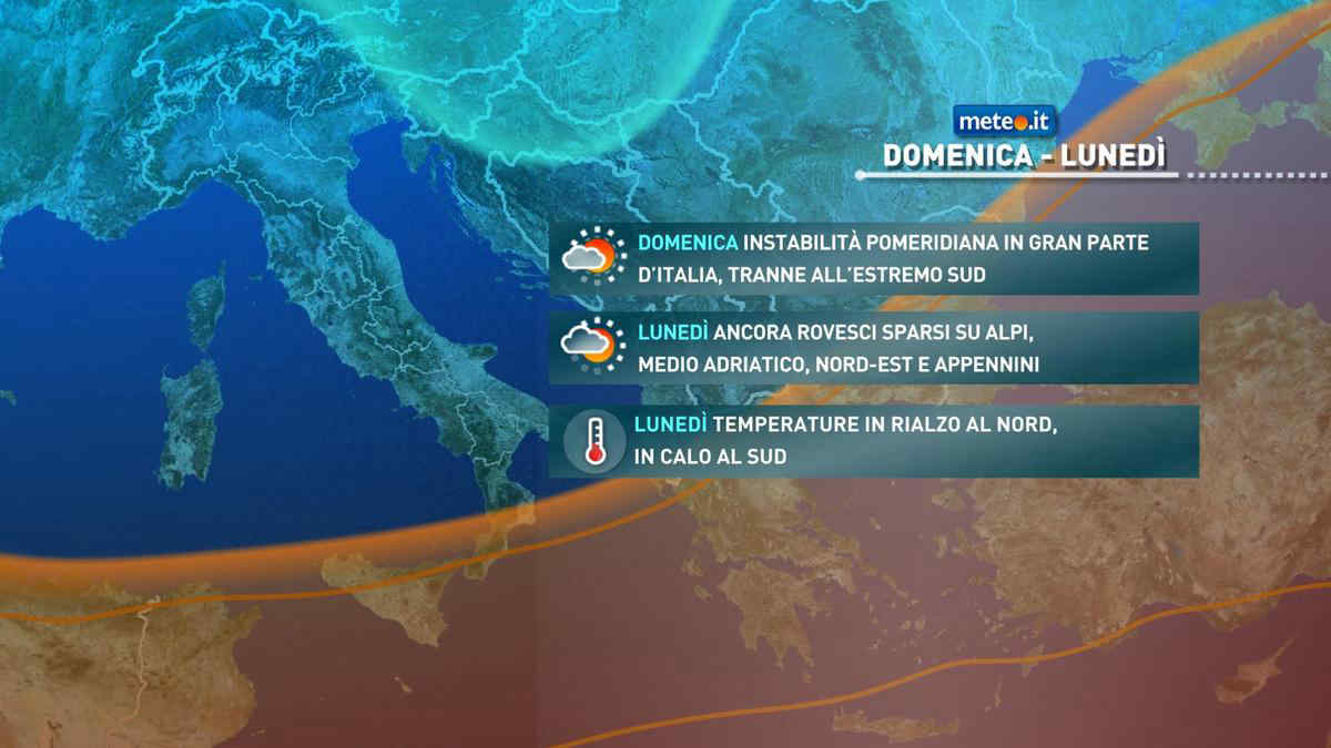 Meteo 2 giugno: insiste l'instabilità su parte del Paese. Anche lunedì 3