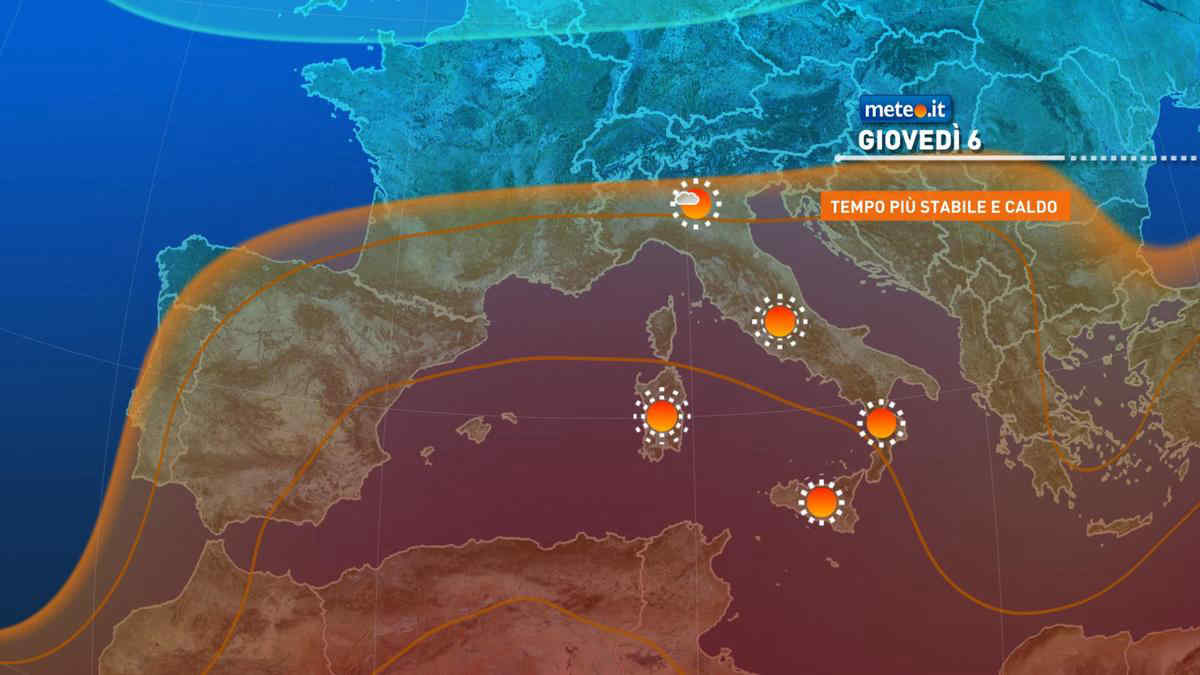 Meteo, 6 giugno estivo con sole e caldo in aumento: verso i 35 gradi