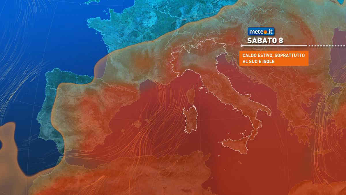 Meteo, 8 giugno con picchi oltre i 35°C poi tornano i temporali al Nord