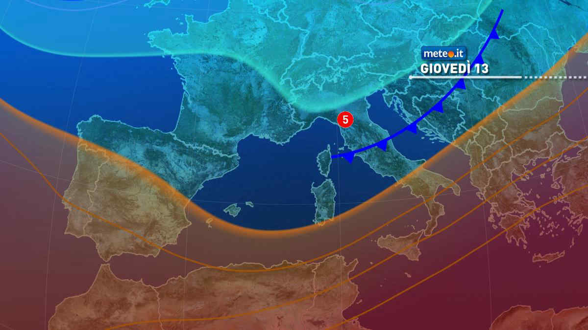 Meteo: 13 giugno tra sole,  temporali e calo termico