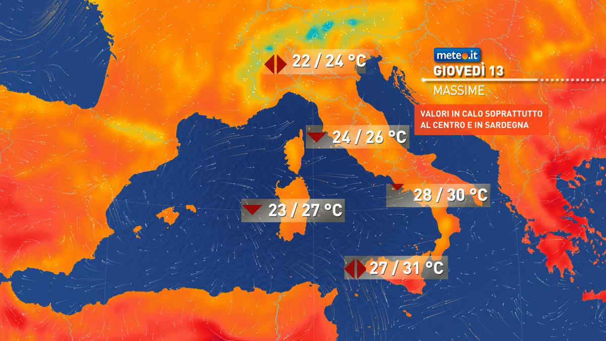 Meteo, 13 giugno instabile e con calo termico anche al Sud