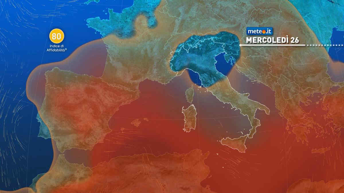 Meteo, 26 giugno ancora instabile poi torna il caldo africano