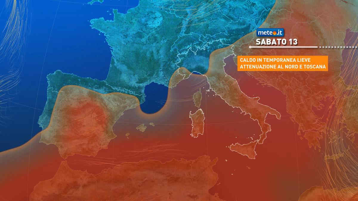 Meteo, sabato lieve attenuazione del caldo al Nord, 40 gradi al Sud e Sicilia