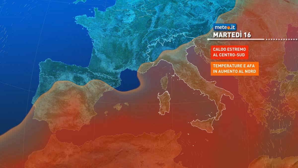 Meteo: martedì 16 luglio con 40°C. Ecco le città più calde