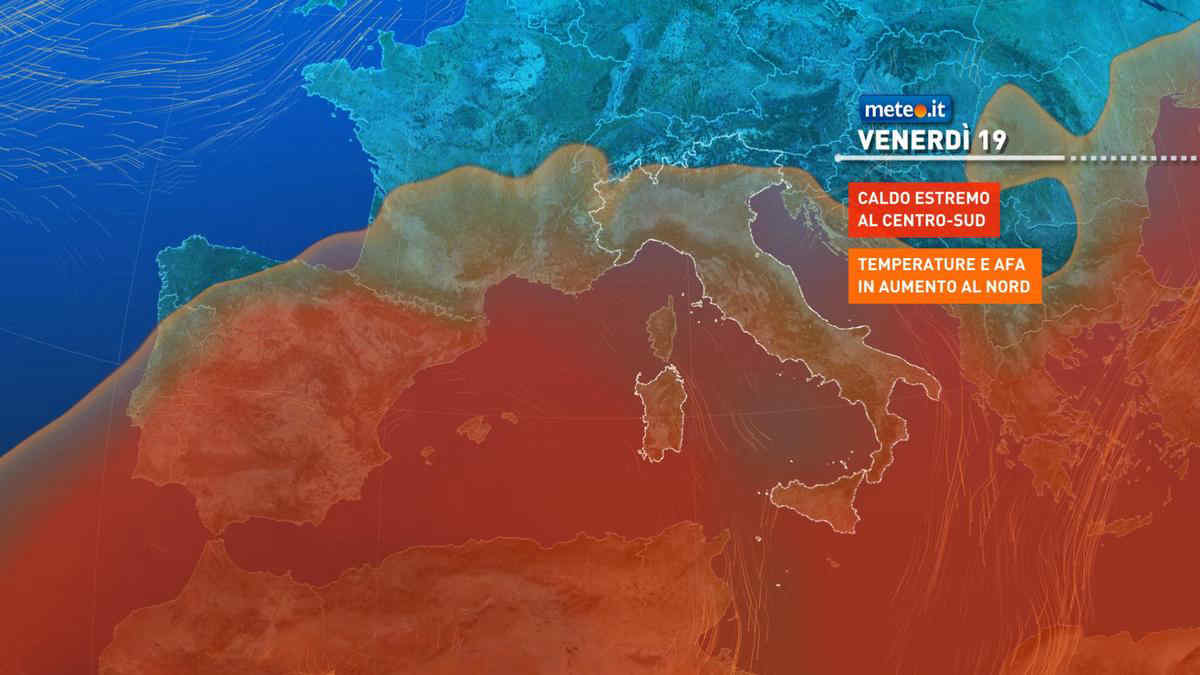 Meteo: tra giovedì 18 e venerdì 19 luglio apice del caldo al Nord! I dettagli