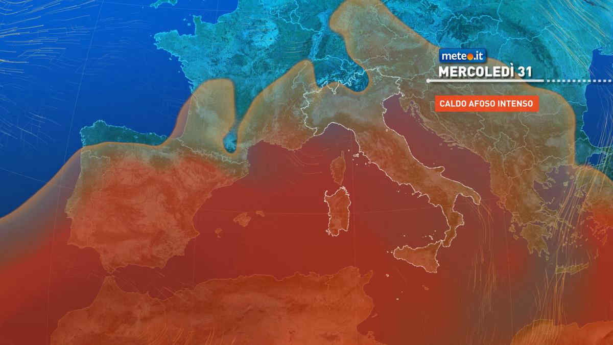 Meteo, fine luglio nella morsa del caldo africano