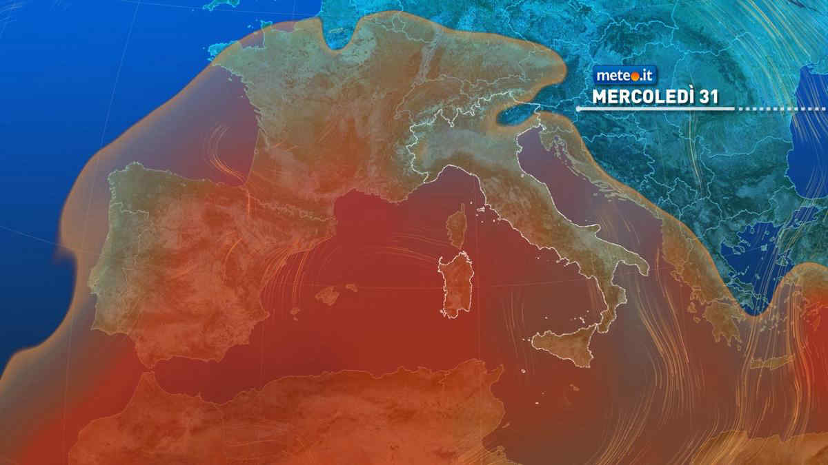 Meteo, qualche temporale in vista ma ancora molto caldo: le previsioni per 31 luglio e 1 agosto