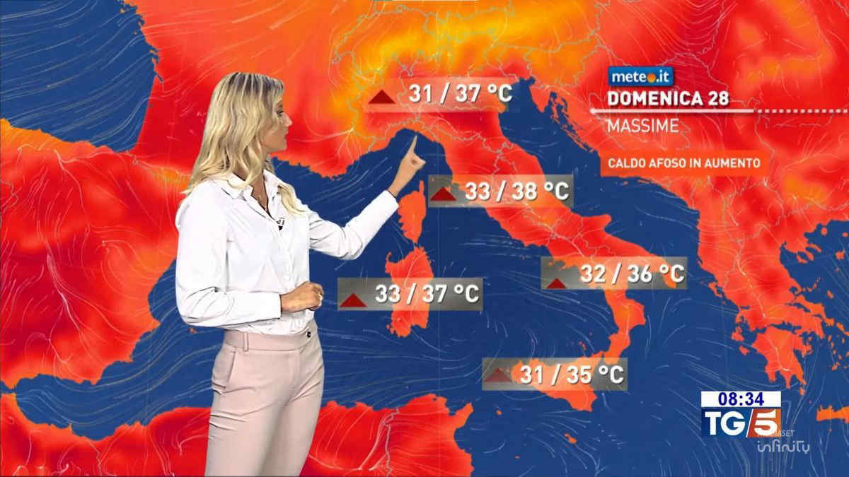 Meteo, da domenica 28 nuova ondata di caldo: afa e punte di 40°C