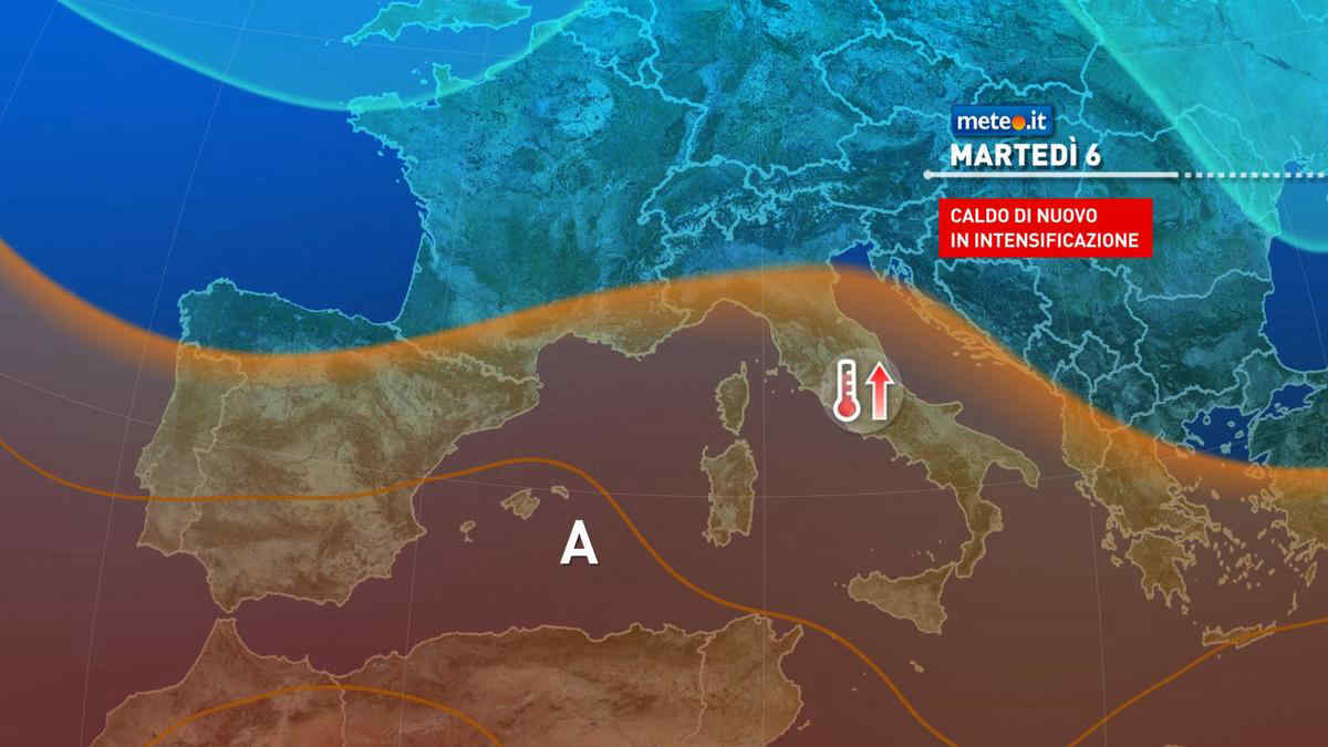 Meteo 6 agosto, si intensifica il caldo con qualche temporale: ecco dove