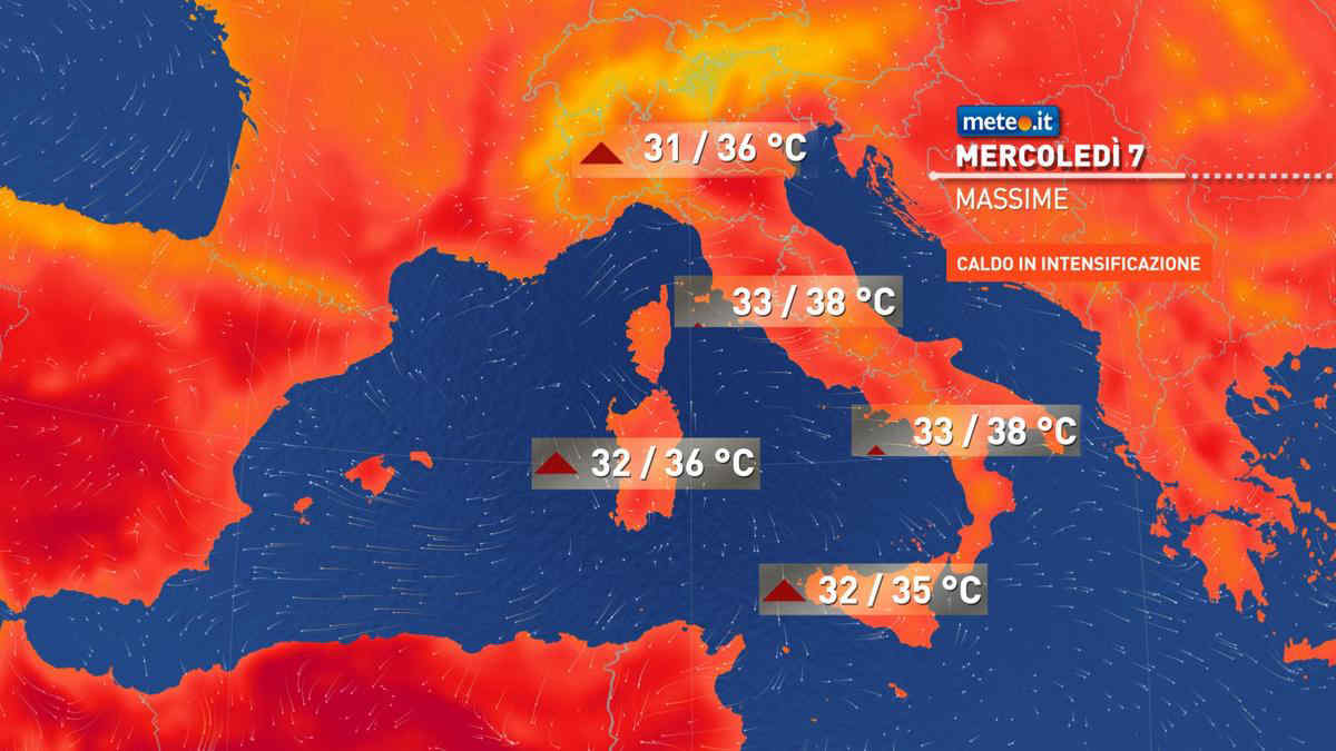 Meteo 7 agosto: intensi temporali al Nord. Le zone coinvolte