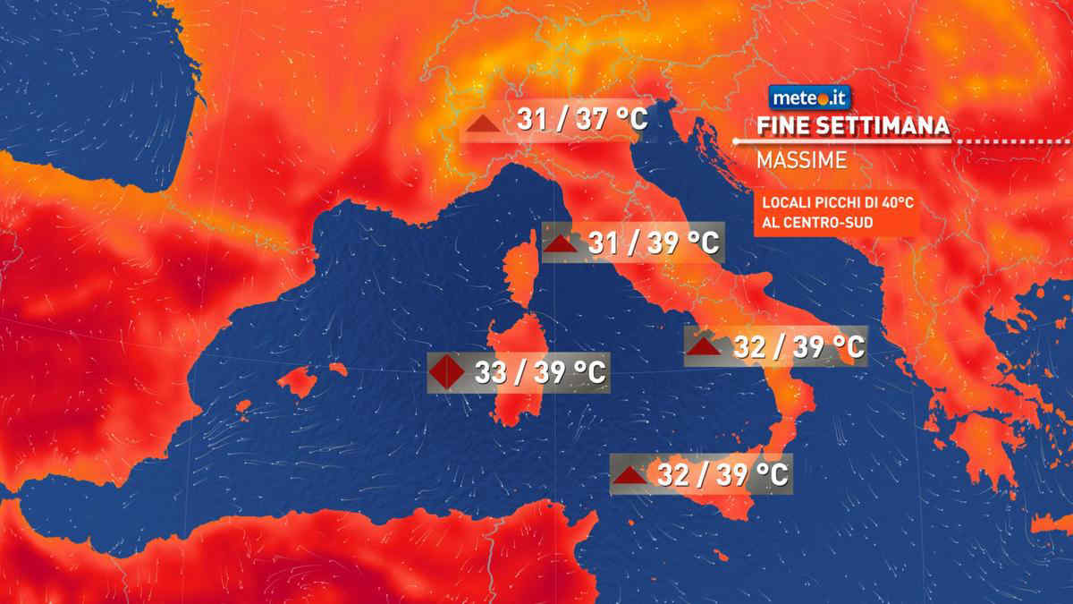 Meteo, apice del caldo africano tra il weekend e Ferragosto