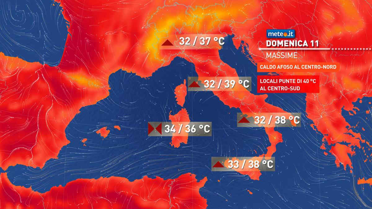 Meteo, domenica rovente. Caldo africano anche a Ferragosto