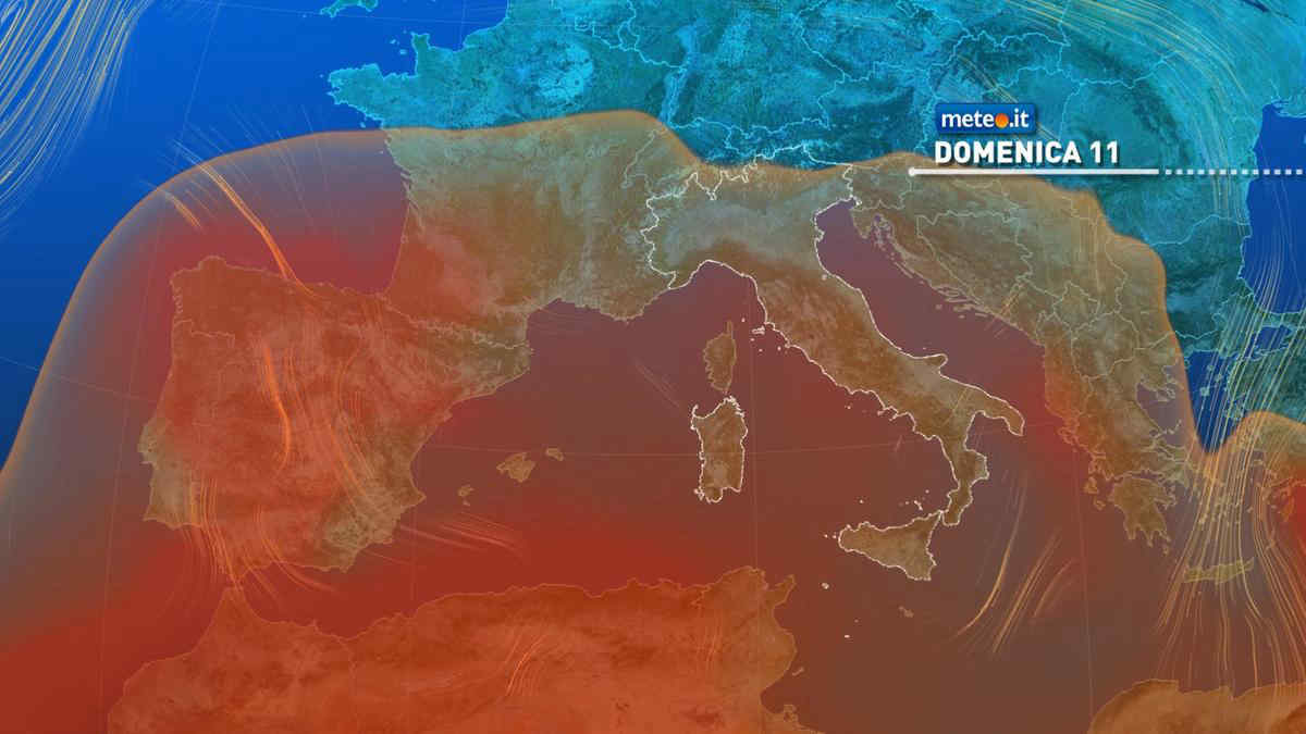 Meteo, 11 agosto con caldo africano protagonista: afa in aumento