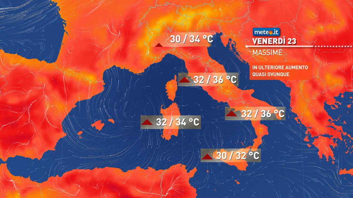 Meteo, sole e caldo protagonisti: fasi instabili da domenica 25