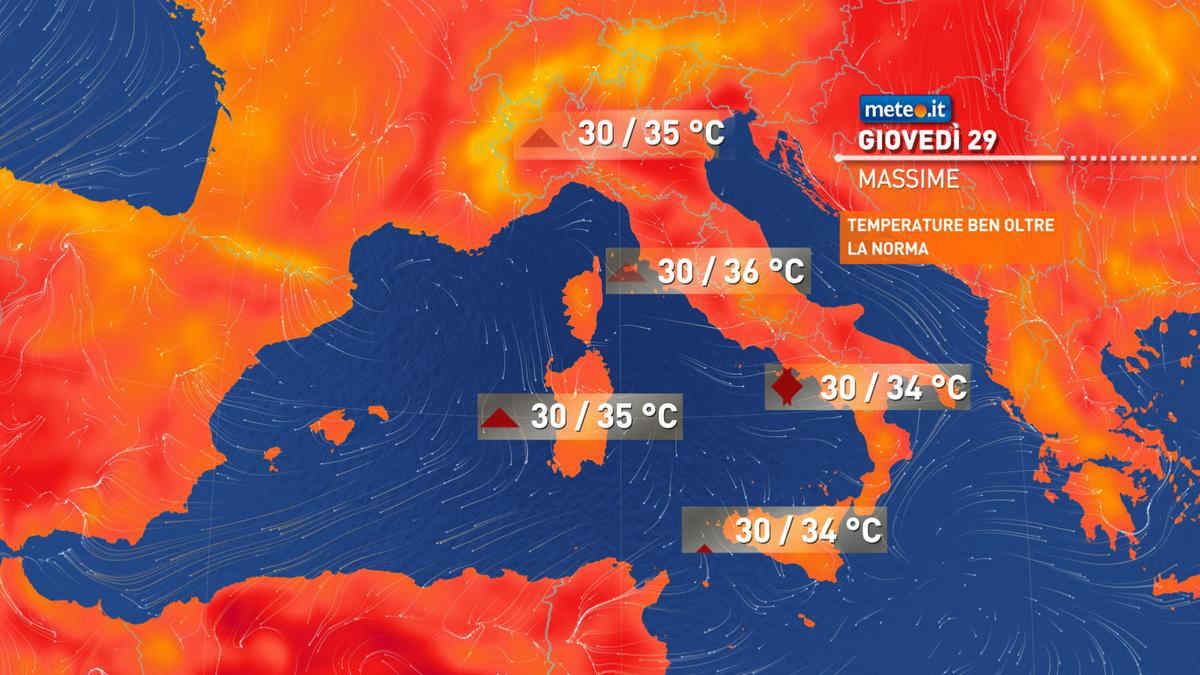 Meteo 29 agosto: temporali diffusi al Sud e in Sicilia. Alta pressione in rinforzo