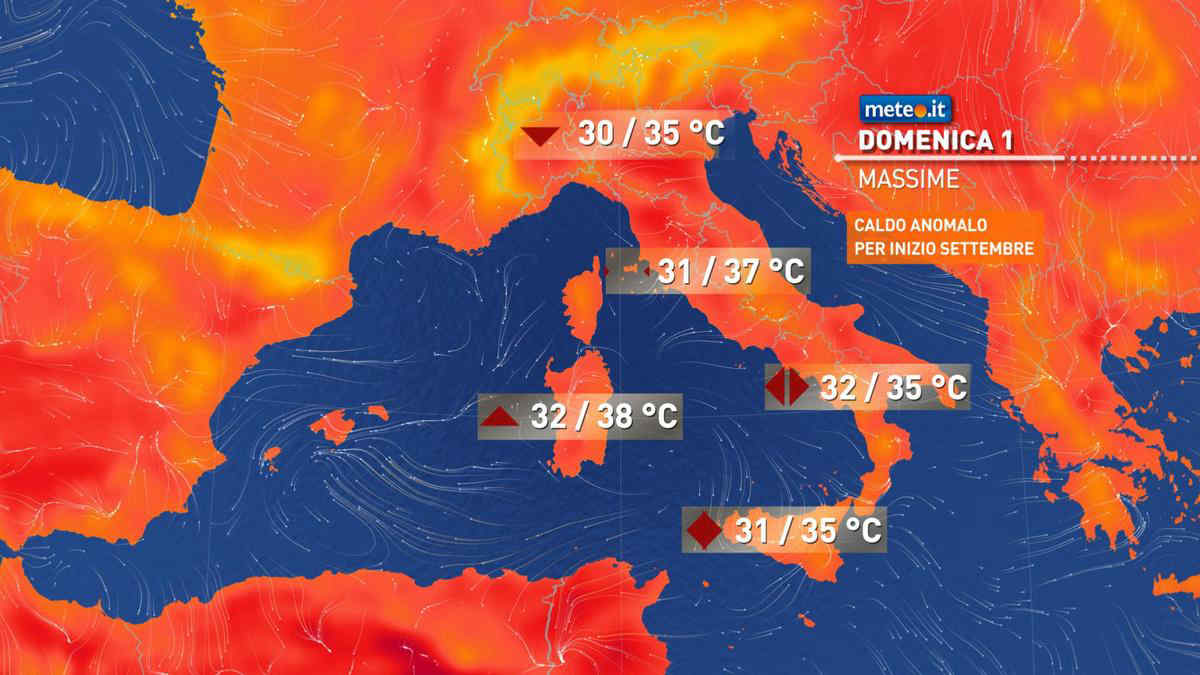 Meteo: settembre al via con caldo e qualche temporale. I dettagli