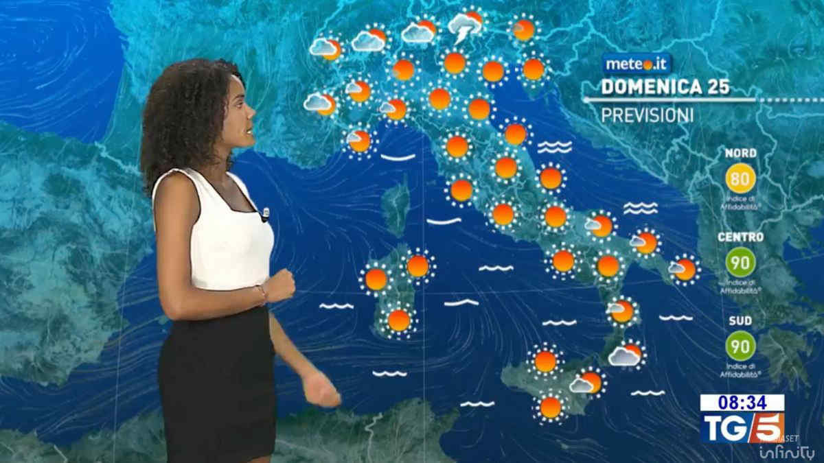 Meteo, 25 agosto molto caldo ma aumenta l'instabilità al Nord