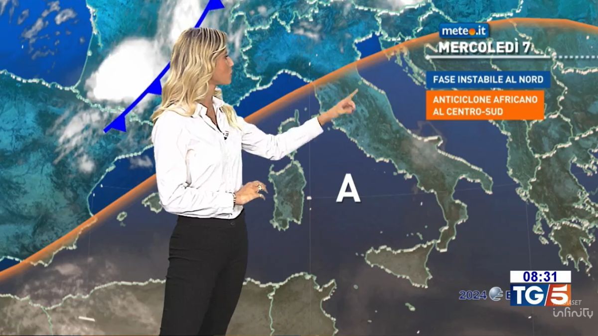 Meteo: oggi (7 agosto) fase instabile al Nord. Rischio di forti temporali