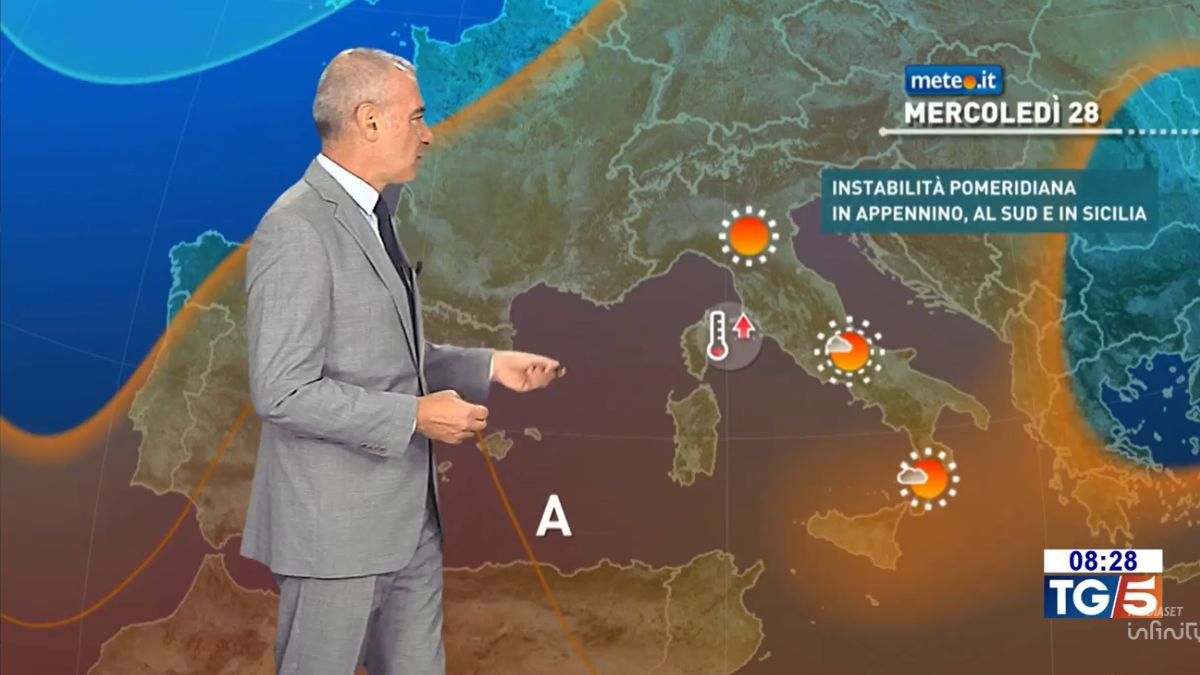 Meteo: temporali e calo termico tra oggi (27 agosto) e mercoledì 28. Ecco dove