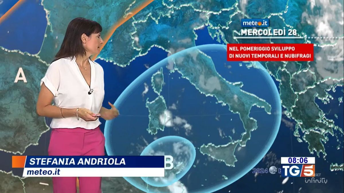 Meteo: 28 agosto con rischio temporali e nubifragi. I dettagli