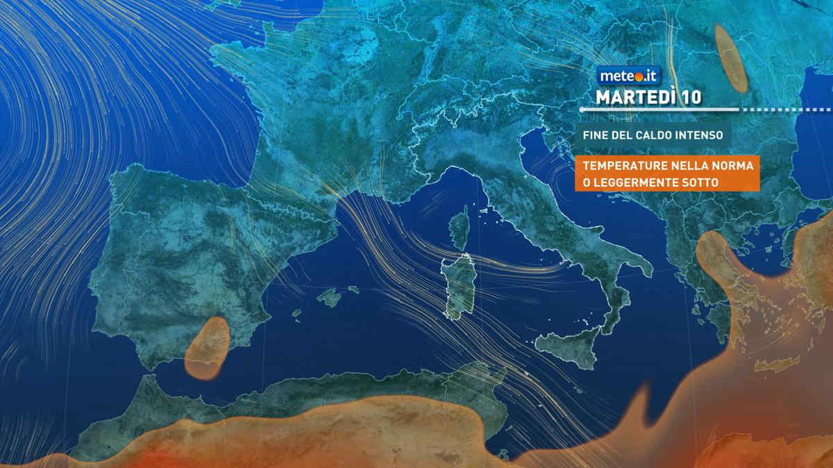 Meteo, stop al caldo anomalo: settimana prossima arriva aria più fredda. La tendenza dal 9 settembre