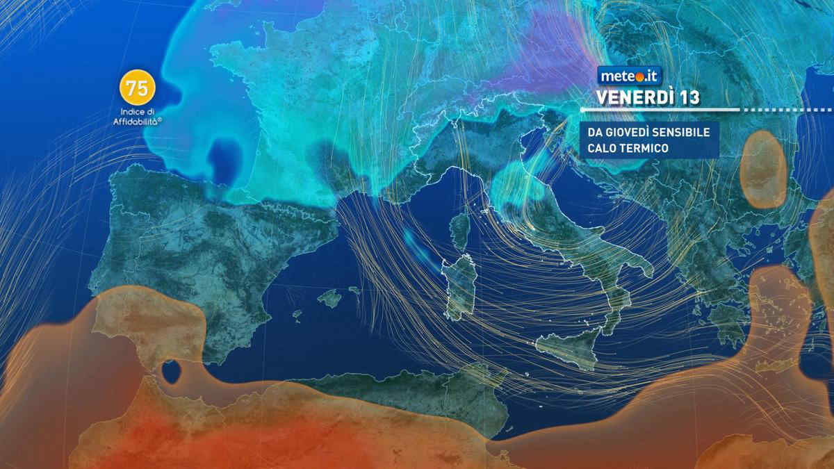 Meteo, brusco calo termico in arrivo: le zone con temperature sotto le medie