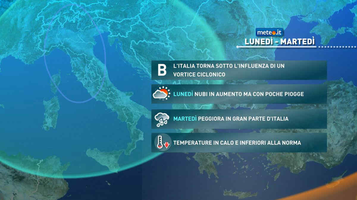 Meteo, oggi lunedì 16 settembre, tempo in lieve peggioramento