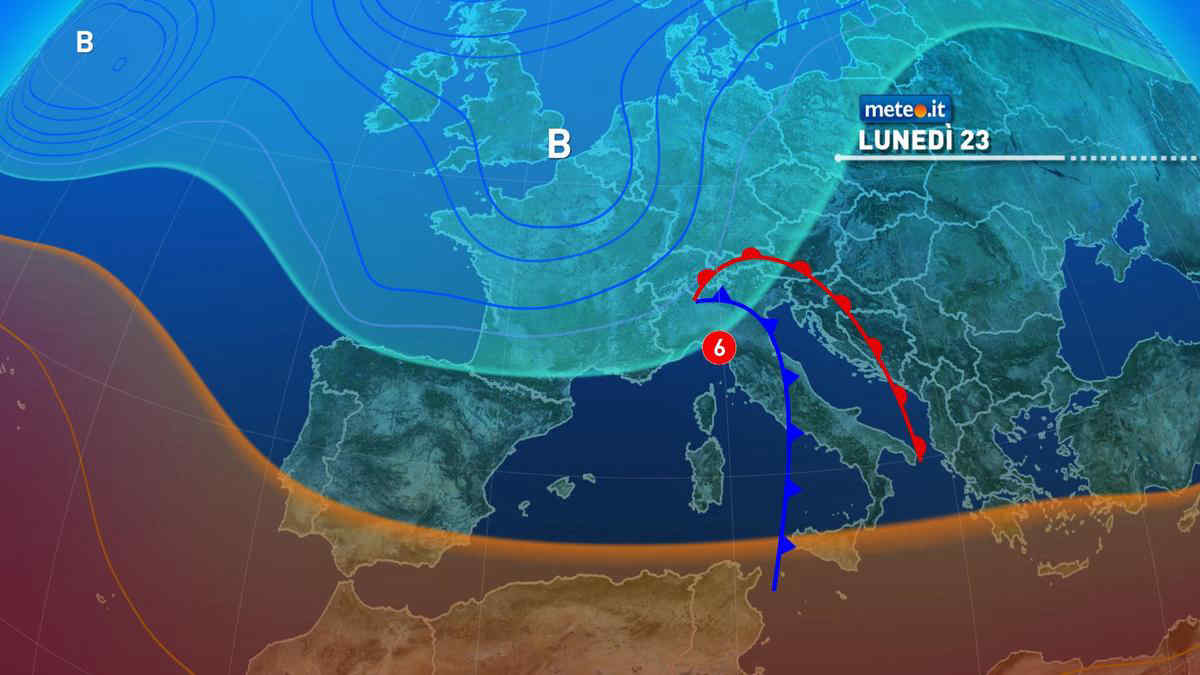 Meteo: settimana al via con forte maltempo e rischio di fenomeni intensi. Ecco dove