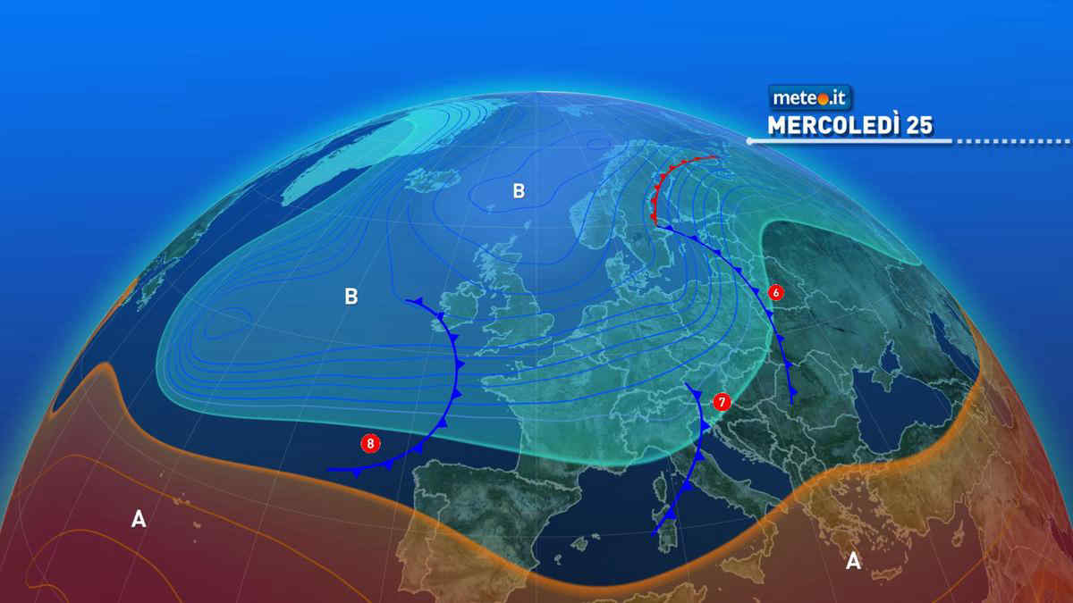 Meteo, 25 settembre instabile poi torna il rischio nubifragi. Ecco dove