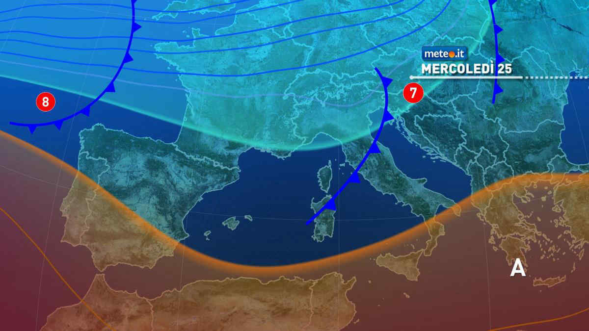 Nuove perturbazioni in arrivo, rischio di criticità. Le previsioni meteo dal 25 settembre