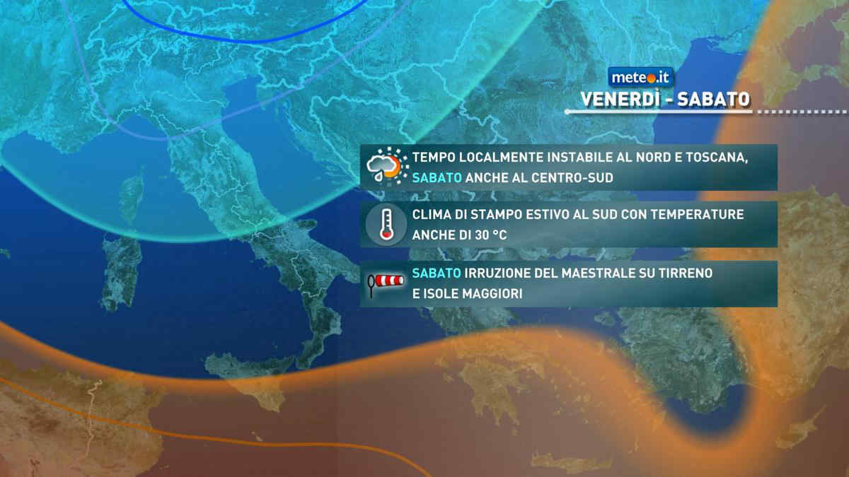 Meteo, instabile fino al Weekend del 28-29 settembre. Vento e Aria fredda in arrivo