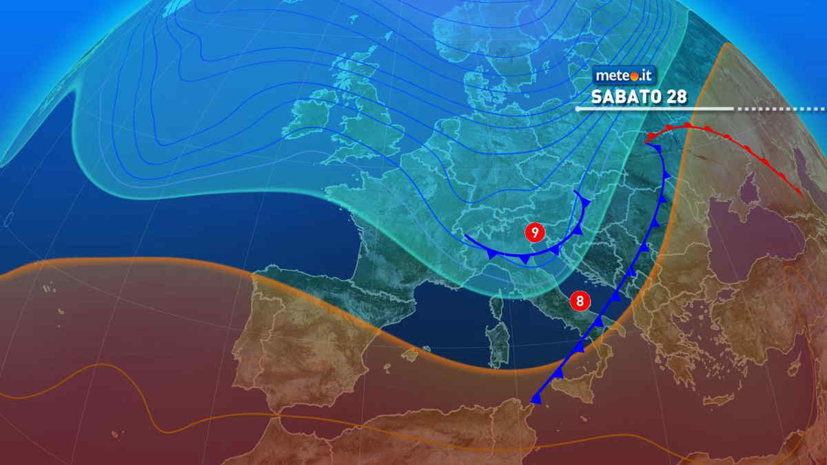 Meteo, Weekend del 28-29 con tempo instabile. Aria Fredda e vento in arrivo