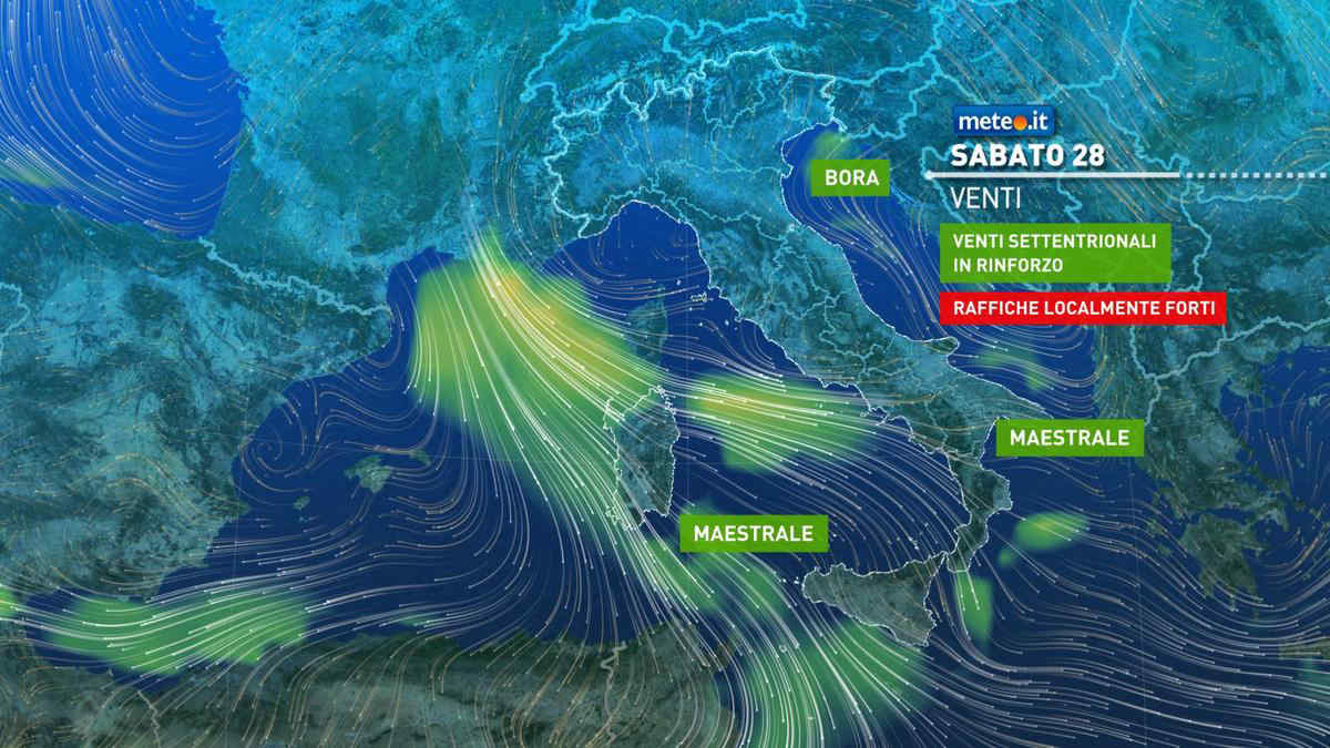 Meteo Weekend: pioggia e vento freddo in arrivo sull'Italia