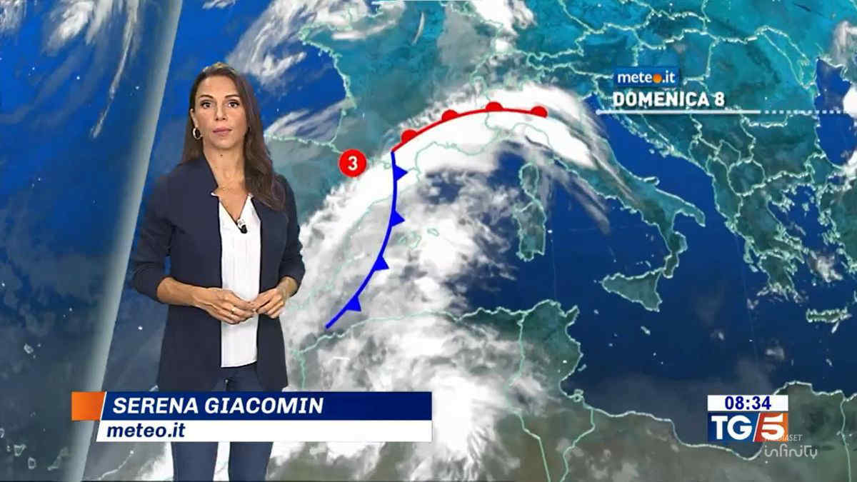 Tempesta Atena sull'Italia: domenica 8 forte maltempo, rischio nubifragi e forte vento