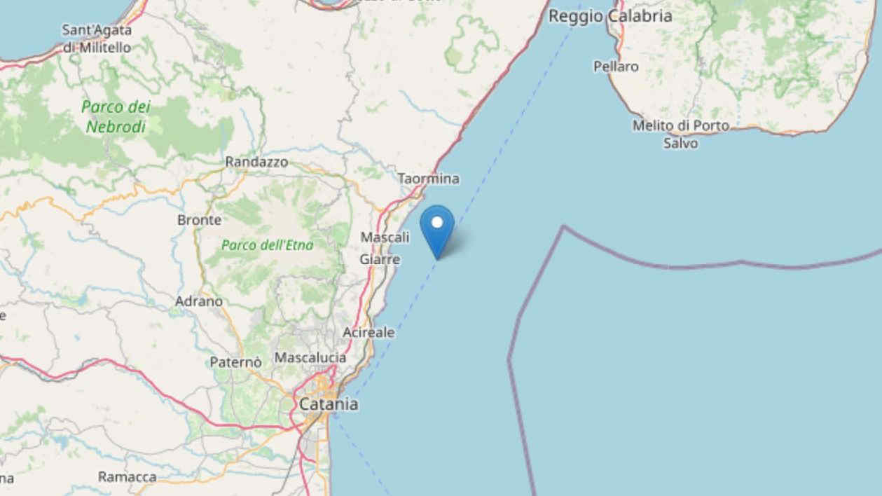 Terremoto Catania, scossa di magnitudo 3.3 al largo della costa: i dettagli