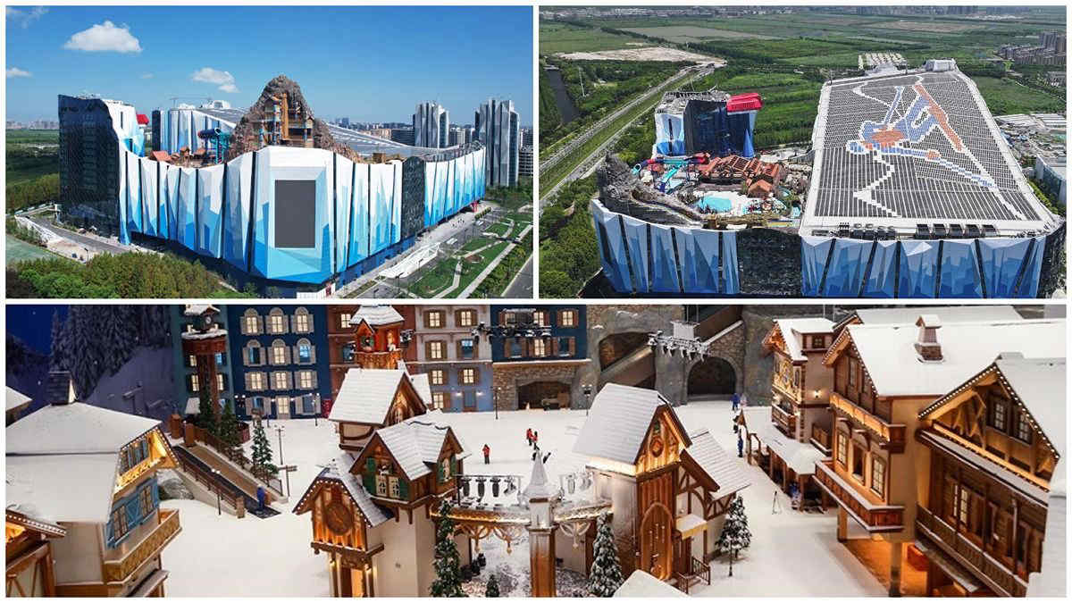 Cina, inaugurato lo Snow World a Shanghai: il più grande complesso sciistico indoor al mondo - Foto