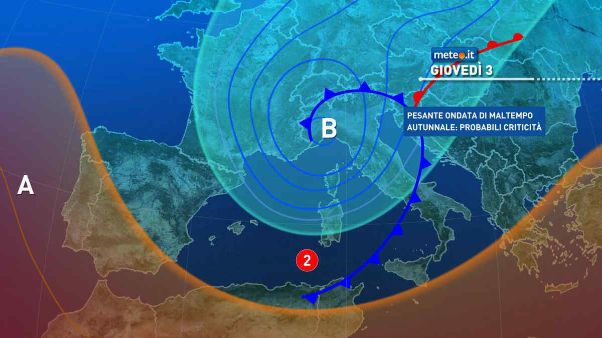 Meteo, potente perturbazione in arrivo: quanto dura il maltempo? La tendenza da venerdì 4