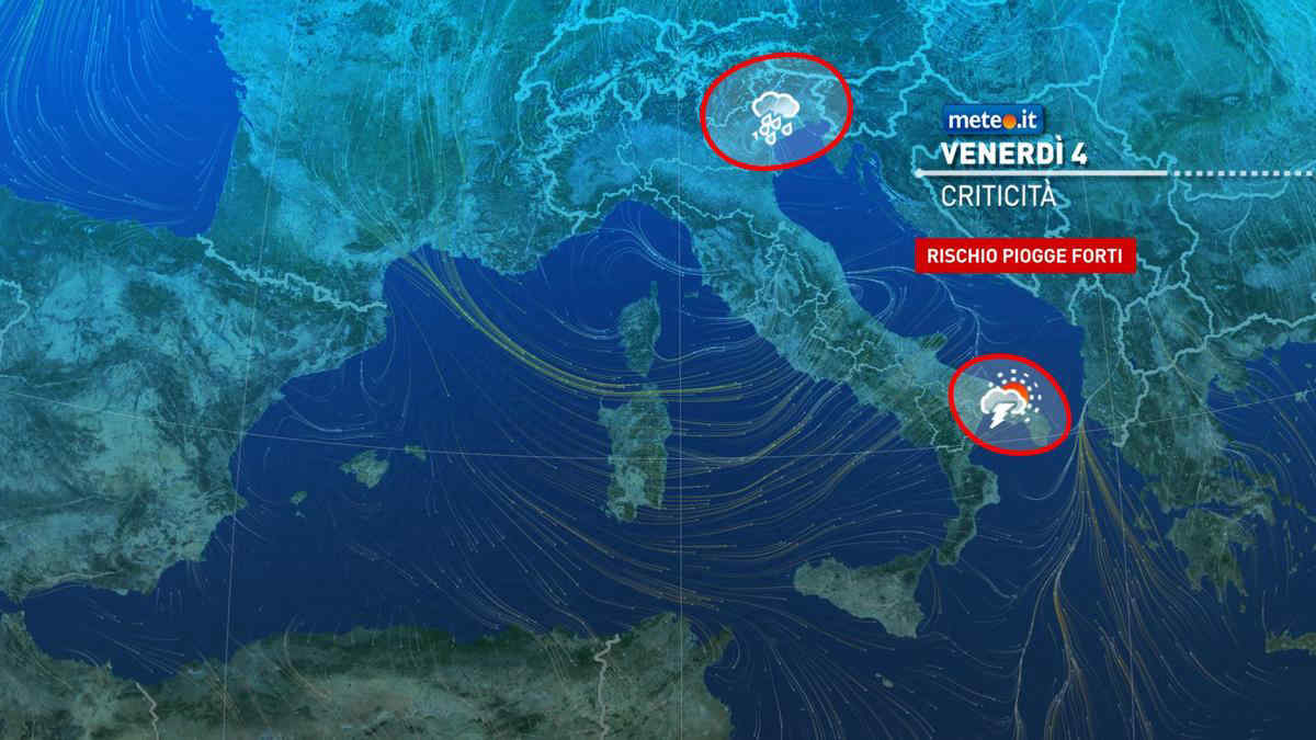 Meteo: maltempo fino a sabato 5 ottobre. L'aria fresca spazza via il caldo anomalo al Sud