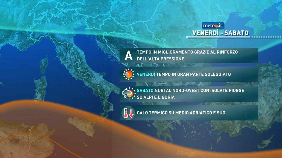 Meteo, fase più stabile tra oggi e il weekend. Le previsioni