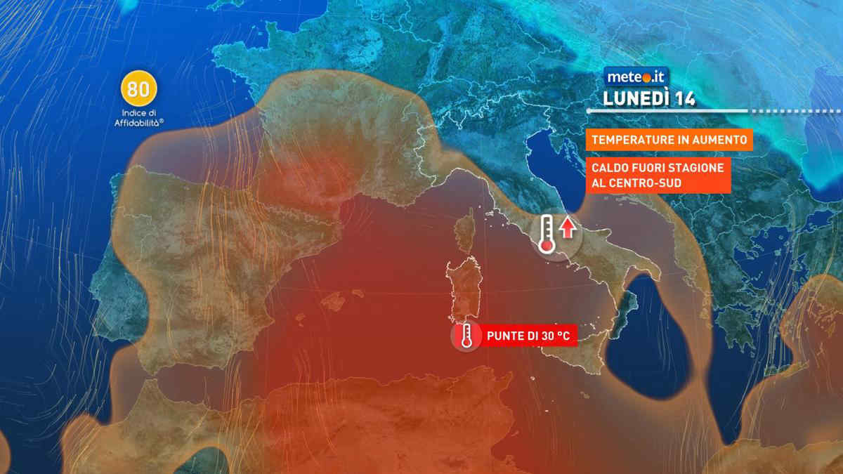 Meteo, inizio settimana con sole e punte di 30 gradi: ecco dove