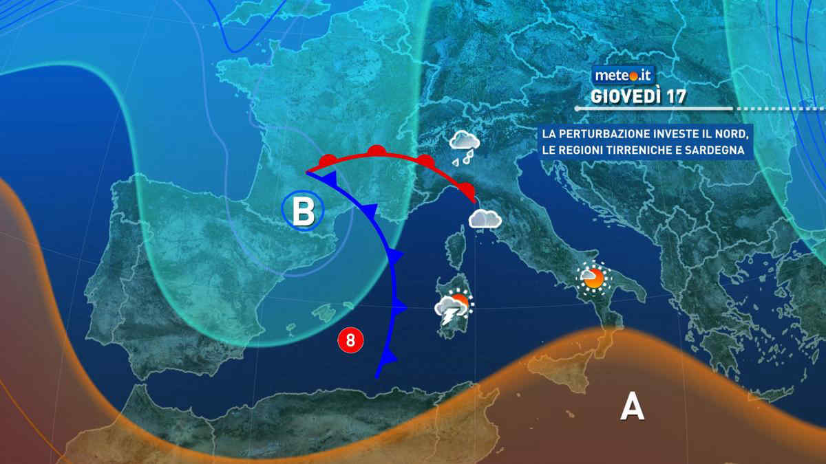 Meteo, tra venerdì 18 e il weekend intensa perturbazione sull'Italia: attese piogge forti, anche in Sicilia