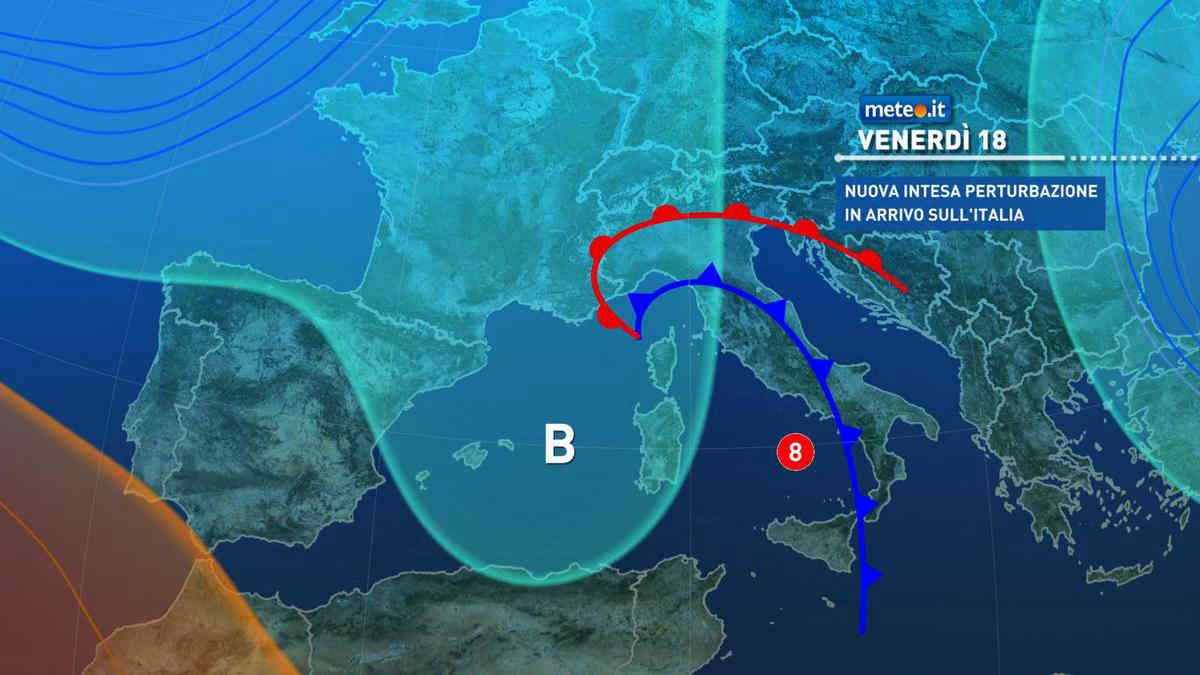 Meteo, intensa perturbazione sull'Italia: 18 ottobre con forte maltempo