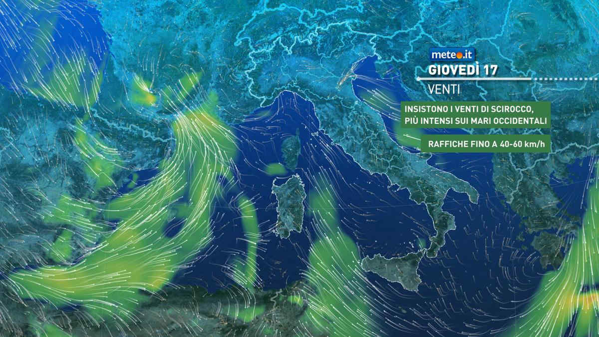 Meteo, via vai di perturbazioni: giovedì 17 maltempo in diverse regioni