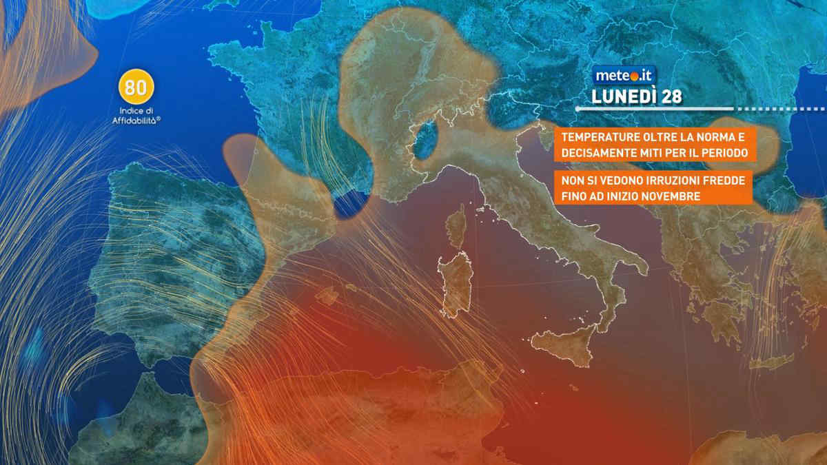 Meteo, verso un Halloween con caldo anomalo: la tendenza per la prossima settimana